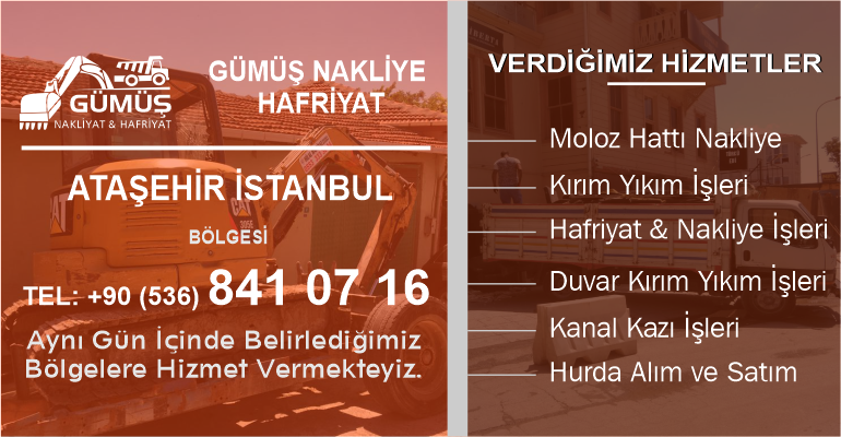 Ataşehir Moloz Atma ve Kırım Yıkım İşleri Alın