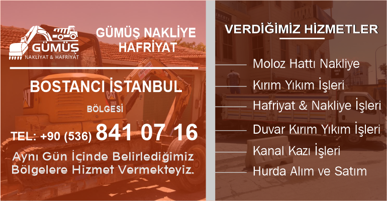 Bostancı  Moloz Atma ve Kırım Yıkım İşleri Alın