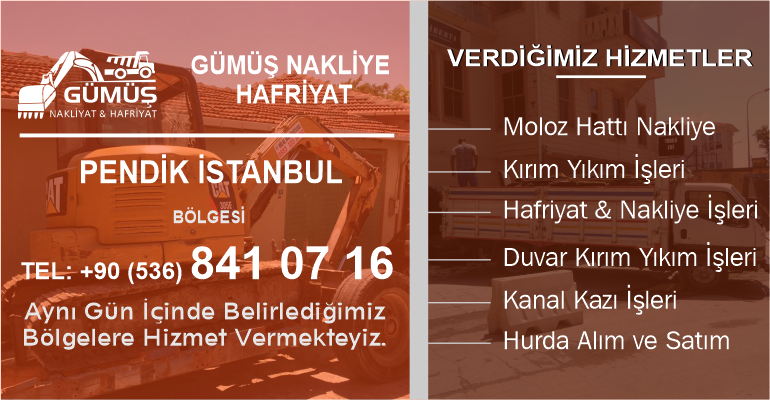 Pendik Moloz Atma ve Kırım Yıkım İşleri Alın