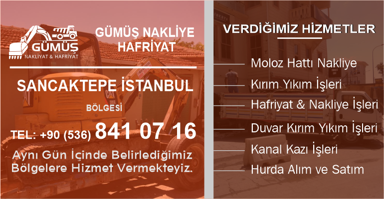 Sancaktepe Moloz Atma ve Kırım Yıkım İşleri Alın